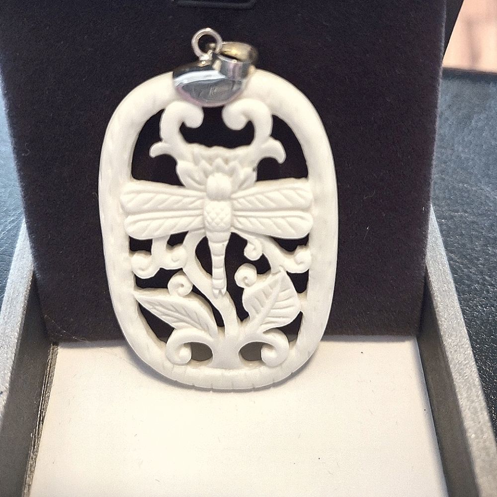 Sterling silver and Ivory pendant from Indonesia
